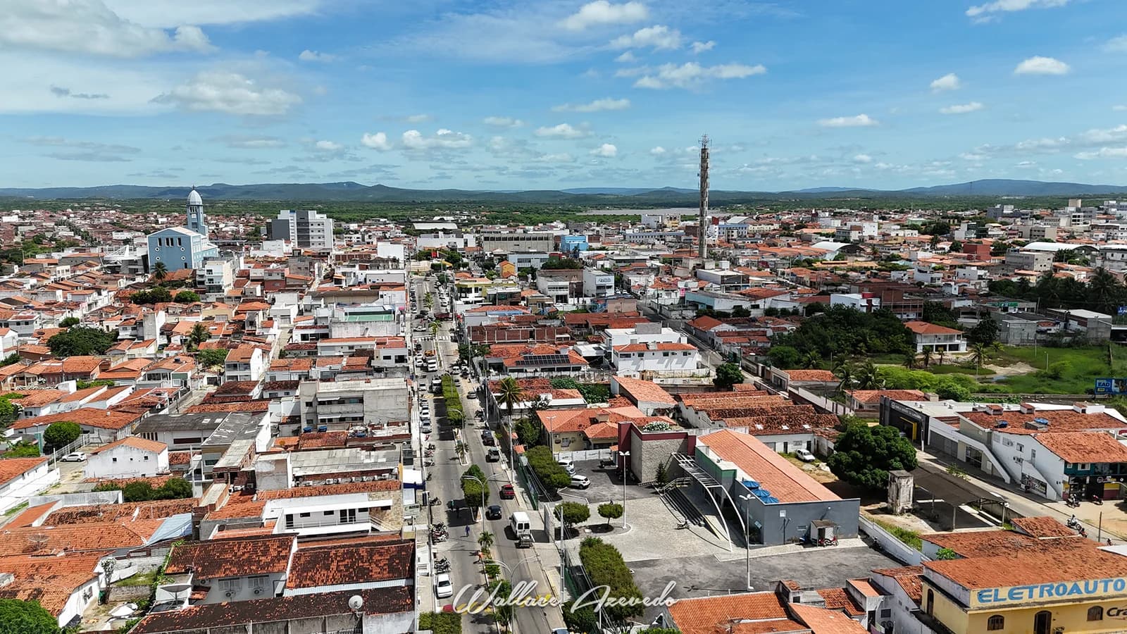 Vista do município de Santa Cruz, RN